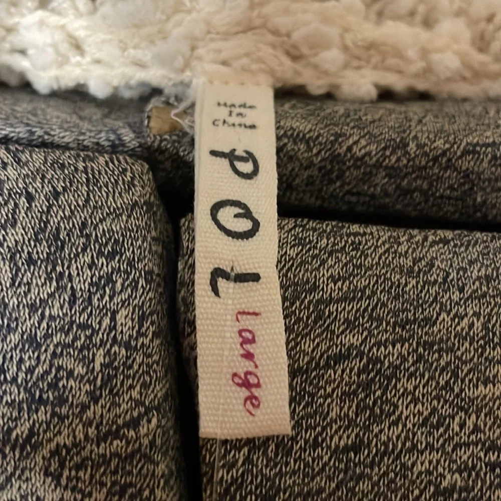 POL CREAM KNIT HOODIE PULLOVER SWEATER - L - NWT ! 💛 - Picture 7 of 8
